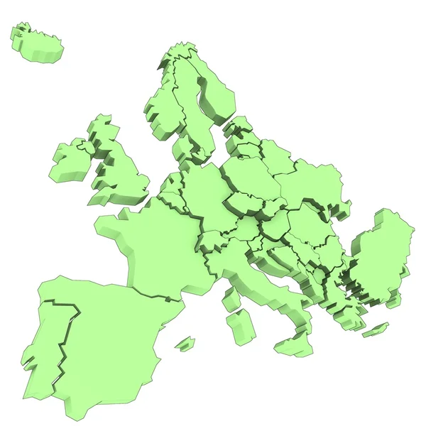 Europäische statistische Landkarte — Stockfoto