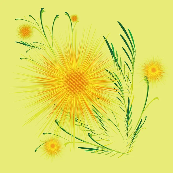 Квітка-сонце з візерунком — стоковий вектор