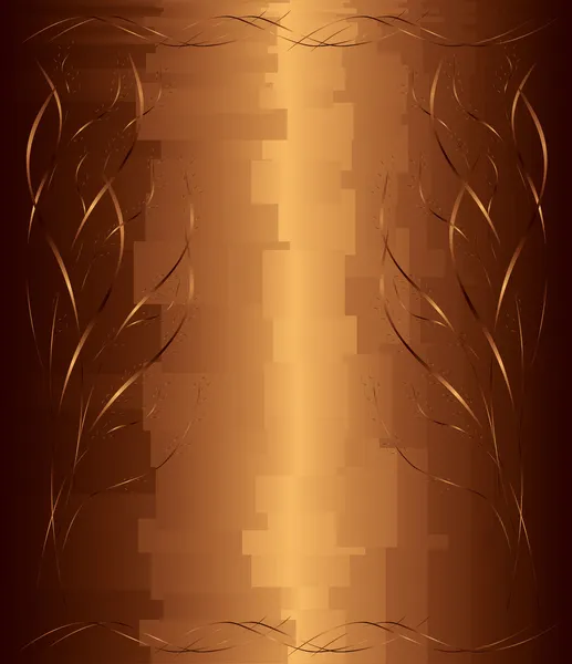 Abstracte achtergrond chocolade - goud — Stockvector