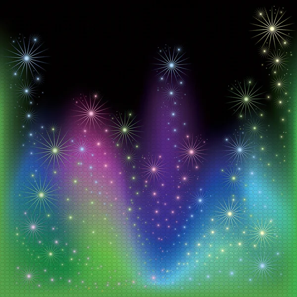 Lichte feestelijke achtergrond met sterren — Stockvector