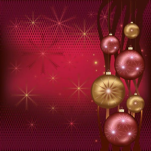 Celebratory Christmas background red — Stock Vector