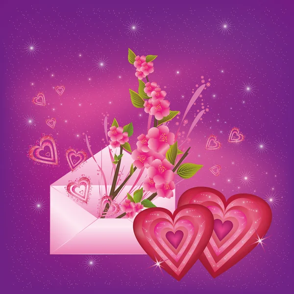 美しいバレンタインの日カード — ストックベクタ