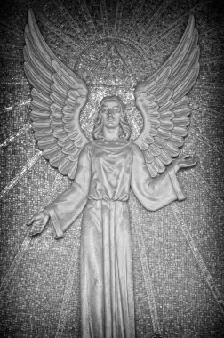 Angel_04_Black_And_White clipart