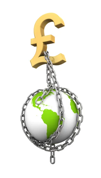 Chaining the world with money — Stock Photo, Image