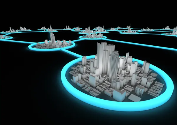 City network concept — Stockfoto