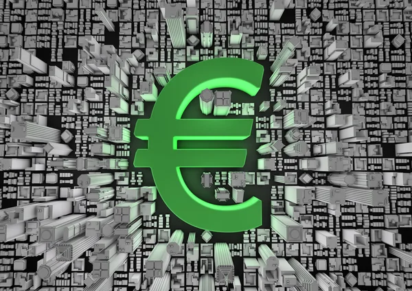 Město eura — Stock fotografie