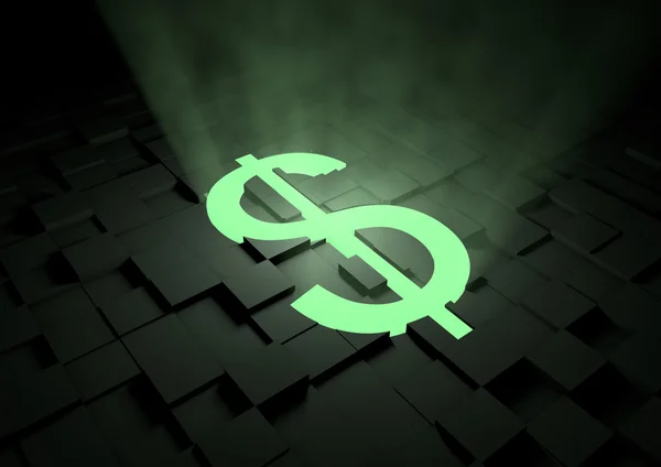 Glowing dollar symbol — Stock Photo, Image