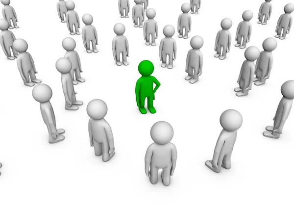 Individuality in a crowd — Stock Photo, Image