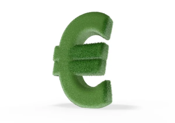Gräsbevuxen euro — Stockfoto