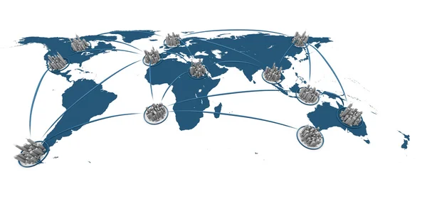 Global city network — Stock Photo, Image