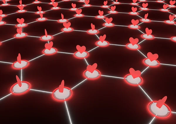 Love network concept — Stock Photo, Image