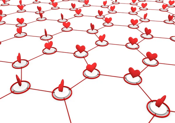 Love network concept — Stock Photo, Image