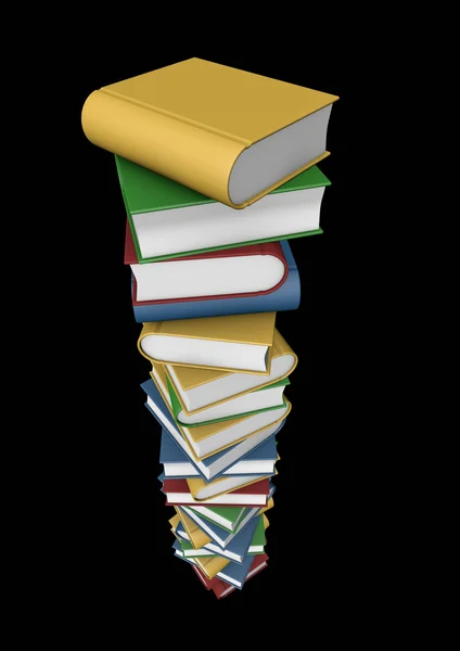 Isolated stack of books — Stock Photo, Image