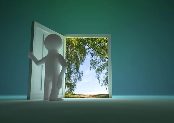 Дверь в другую реальность — стоковое фото