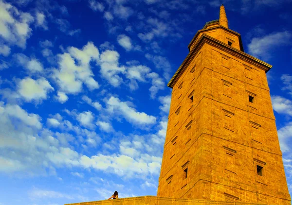 Torre di Ercole (faro ) Fotografia Stock