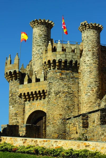 A Ponferrada városának Templar-kastély Stock Kép