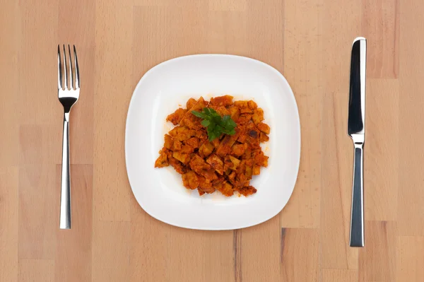 stock image Braised vegetables with parsley