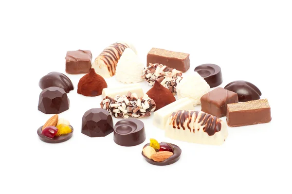 Διάφορες σοκολάτα πραλίνες — Φωτογραφία Αρχείου