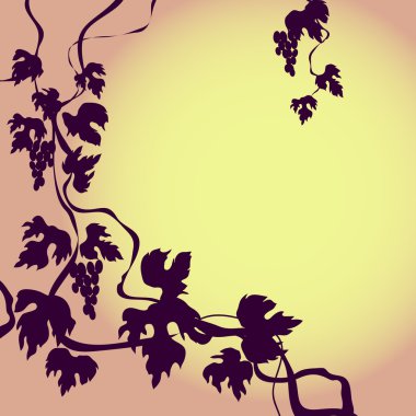 Background with grape- vine clipart