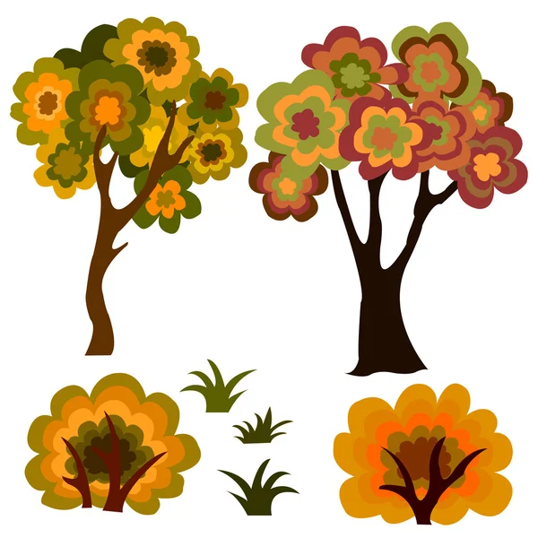 stock vector Collection of autumn forest elements