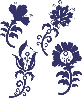 vector floral öğeleri koleksiyonu