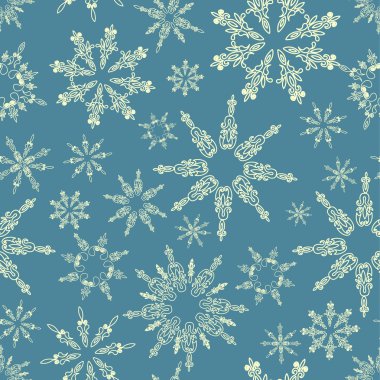 Seamless pattern with snowflakes clipart