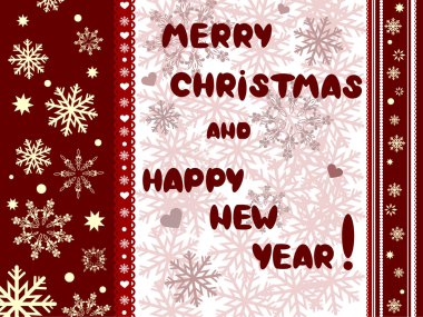 Cristmas and New Years card clipart