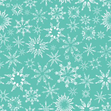 Seamless pattern with snowflakes clipart