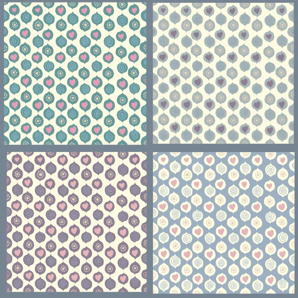 Colección de patrones abstractos sin costura — Archivo Imágenes Vectoriales