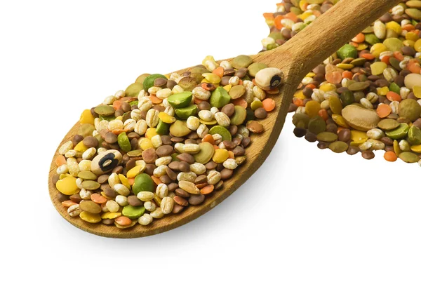 Legumes on the spoon — Stock Photo, Image