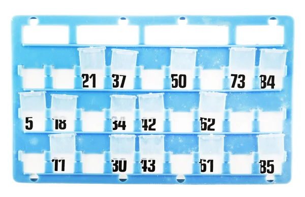 Bingo kaart voor familie spel — Stockfoto