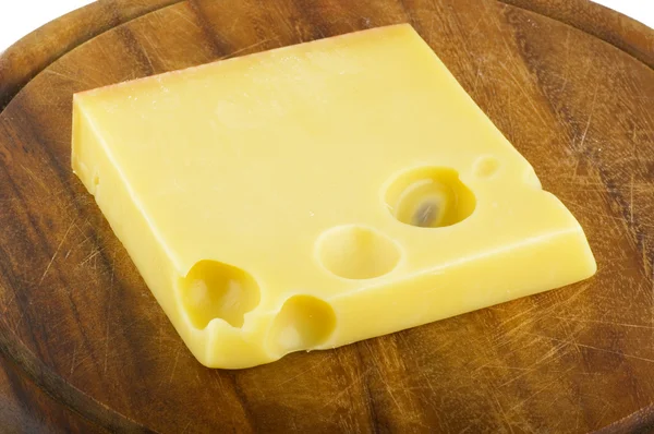 Un pezzo di cheesee Emmenthal — Foto Stock