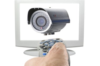 Remote controll Tvcc camera for video survellance clipart