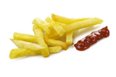 Chips stick with ketchups clipart