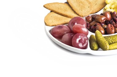 A plate of appetizer clipart