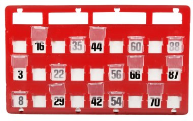 Bingo card clipart