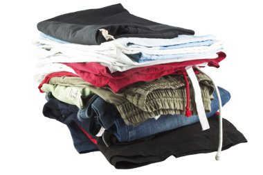 A family laundry pile clipart