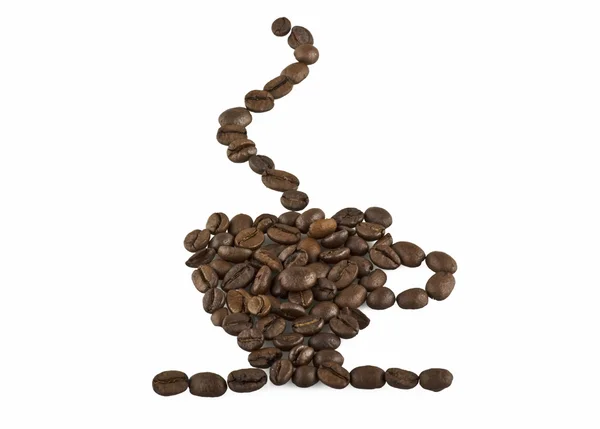 Kopp kaffe från bönor — Stockfoto