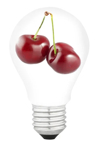 Лампа с фруктами — стоковое фото
