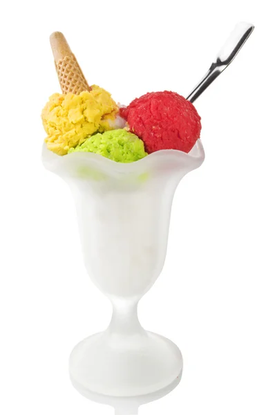 Fresh glass of ice cream — Stock Photo, Image