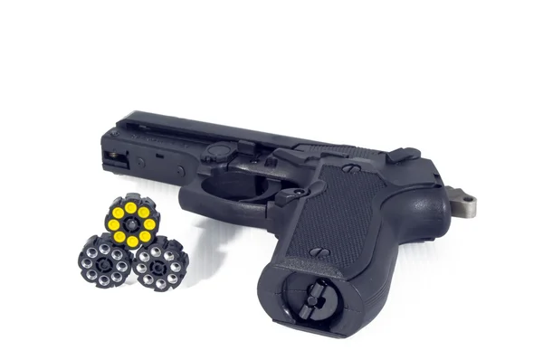 Pistola de ar de aço preto — Fotografia de Stock