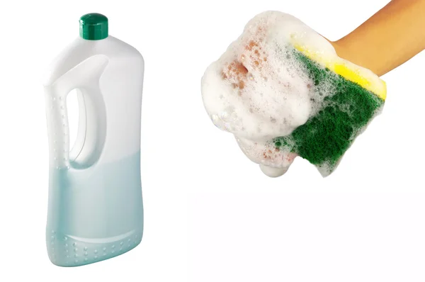 Sponge and soap — Stock Photo, Image