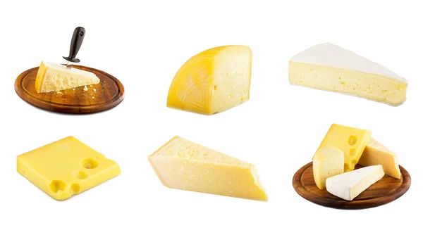 Collage van varius kaas — Stockfoto
