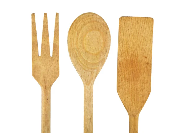 Wooden kitchen utensils set — Stock Photo, Image