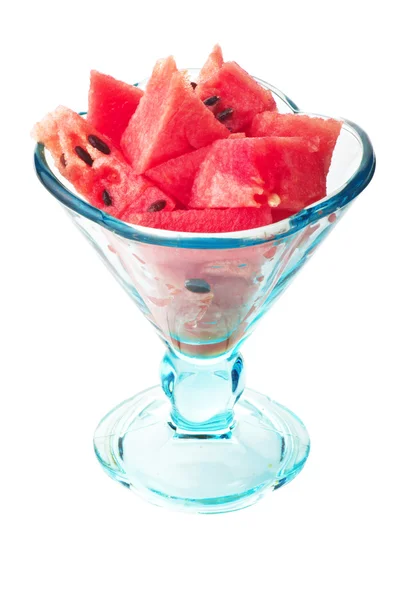 Glas cup med vattenmelon — Stockfoto