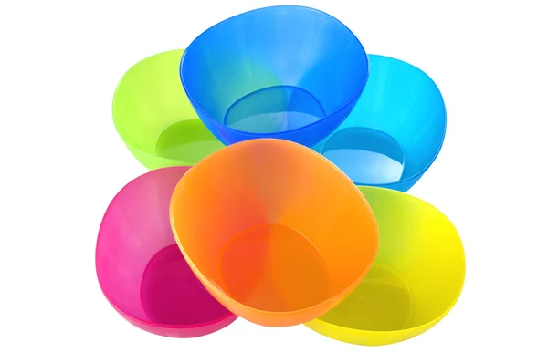 Plastic colore bowl — Stock Photo, Image