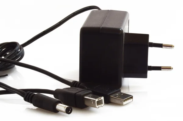 Wtyczka ładowarki elektrycznej USB — Zdjęcie stockowe