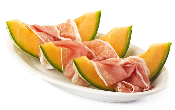 stock image Ham and melon