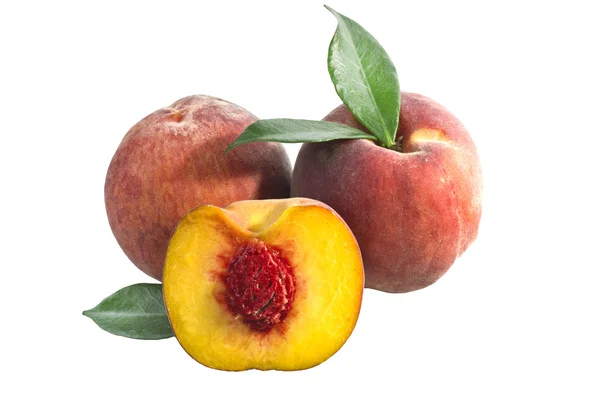 Peaches sliced — Stock Photo, Image