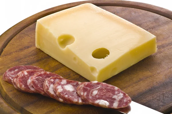 Ζεστό σαλάμι με τυρί — Φωτογραφία Αρχείου